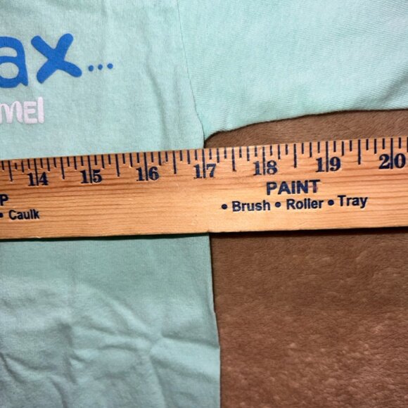 Cozumel Mexico Small Mint Green 'Relax What's The Hurry' Short Sleeve Shirt (T) - Picture 5 of 5